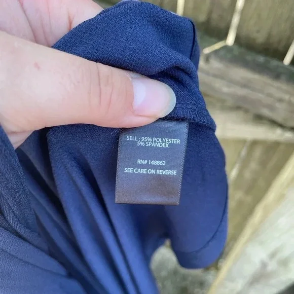 Torrid Navy Sleeveless Wrap Dress - Picture 5 of 5